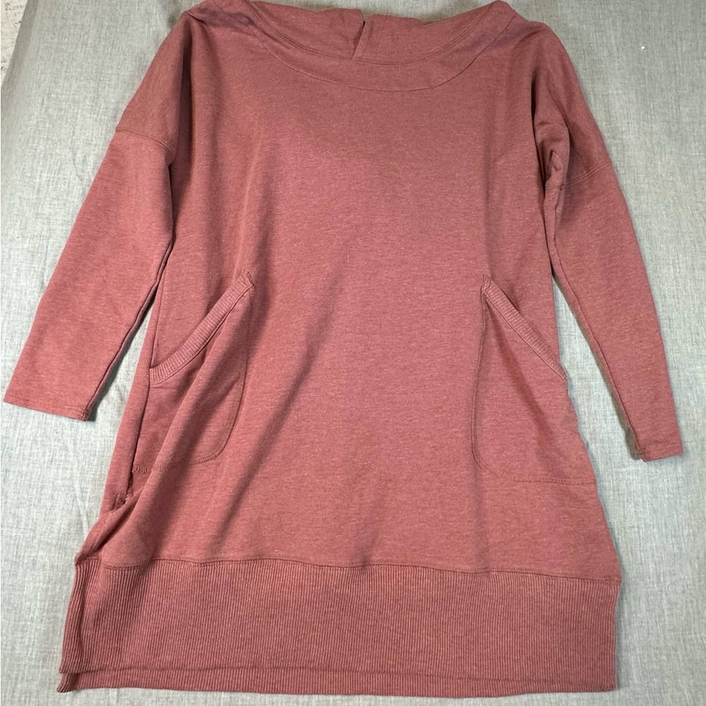 Soft Surroundings Dusty Rose Hooded Tunic Sweater